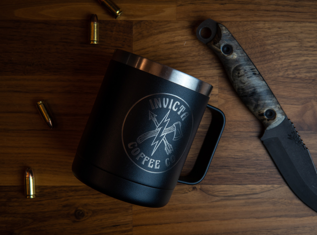 Unconquered Travel Mug – Invicta Coffee Co